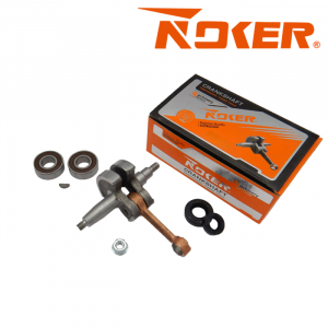 Коленвал 40 мм бензокосы к-кт сальники + подшипники + гайка маховика+шпонка ( NOKER ) 