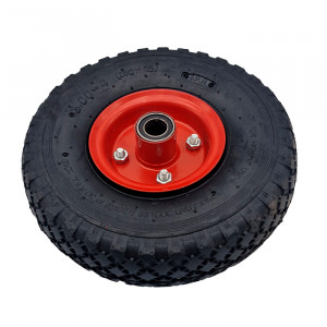 Колесо на тачку ( резина) 3,00-4 под ось 20мм, без оси