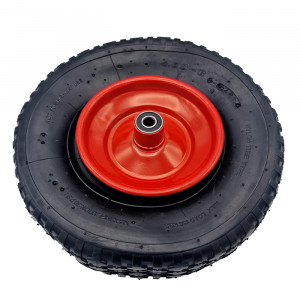 Колесо на тачку ( резина) 4,00-6 под ось 12мм, без оси