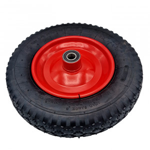 Колесо на тачку ( резина) 4,00-8, под ось 20мм, без оси