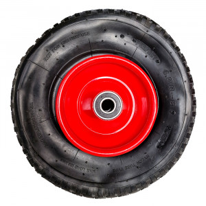 Колесо на тачку ( резина) 4,00-6 под ось 20мм, без оси