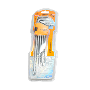 Комплект ключів подовжених Torx 9 шт Т10-Т50 INGCO