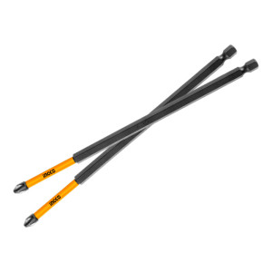 Біта магнітна ударна двостороння PH2 150мм (10 шт/уп.) пластикова коробка INGCO INDUSTRIAL